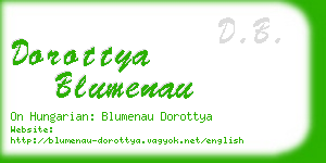 dorottya blumenau business card